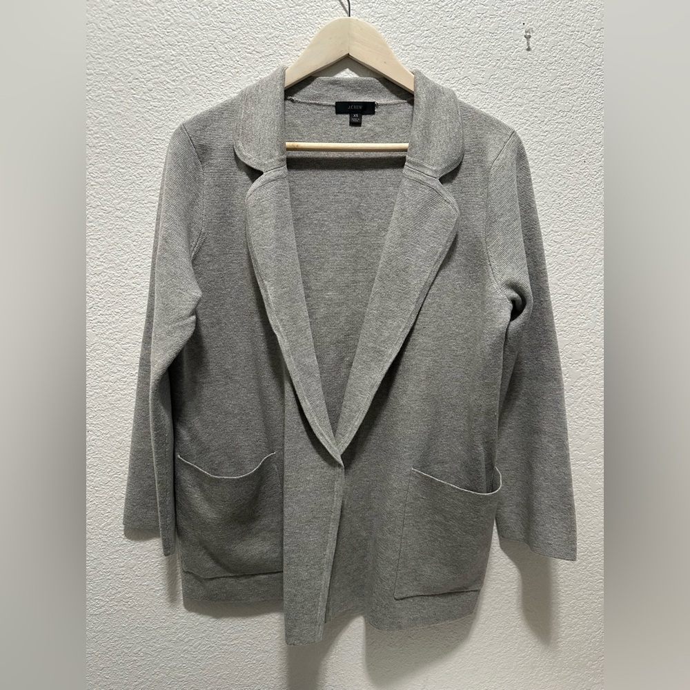 J crew gray cardigan XS